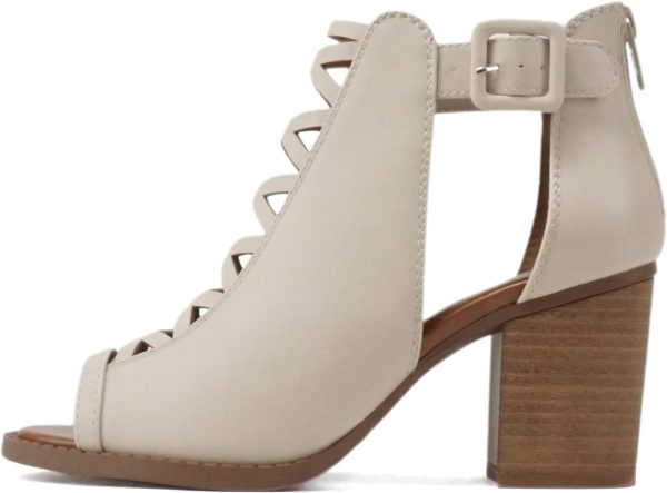 Women's Open Toe Cross Strap Adjustable Ankle High Heel Fashion Sandals